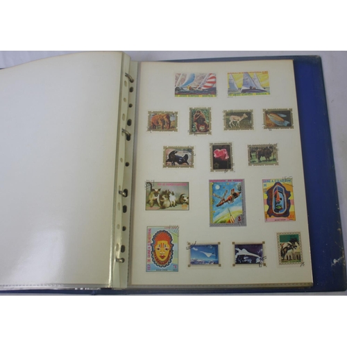 123 - 5 STAMP ALBUMS COINTAINIG STAMPS AND ALBUM OF FIRT DAY COVERS