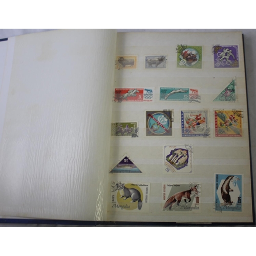 123 - 5 STAMP ALBUMS COINTAINIG STAMPS AND ALBUM OF FIRT DAY COVERS