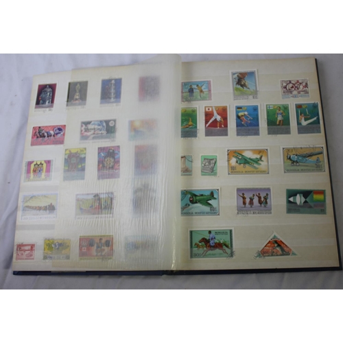 123 - 5 STAMP ALBUMS COINTAINIG STAMPS AND ALBUM OF FIRT DAY COVERS