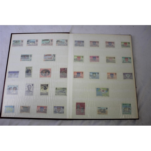 123 - 5 STAMP ALBUMS COINTAINIG STAMPS AND ALBUM OF FIRT DAY COVERS