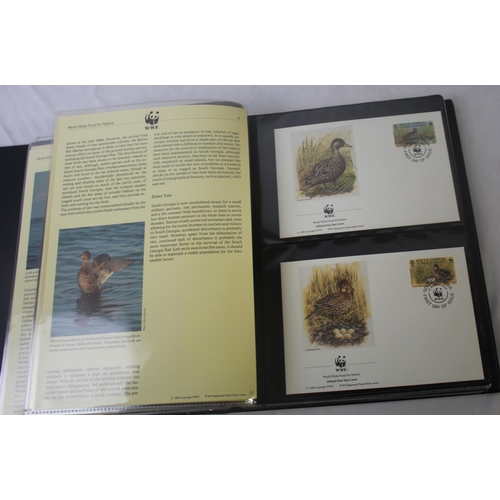 123 - 5 STAMP ALBUMS COINTAINIG STAMPS AND ALBUM OF FIRT DAY COVERS