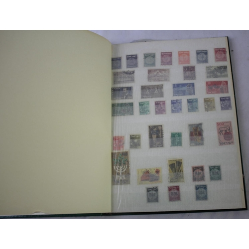 123 - 5 STAMP ALBUMS COINTAINIG STAMPS AND ALBUM OF FIRT DAY COVERS