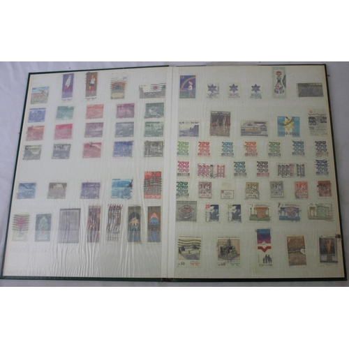 123 - 5 STAMP ALBUMS COINTAINIG STAMPS AND ALBUM OF FIRT DAY COVERS