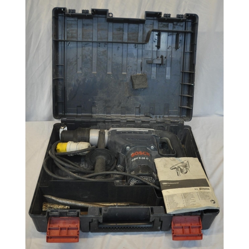 128 - BOSCH GBH 5-38D 110v HAMMERDRILL WITH CASE