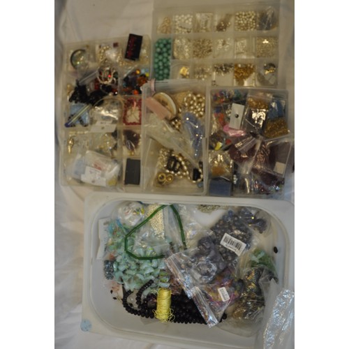 40 - BOX AND CRATE OF COSTUME JEWELLERY ACCESSORIES