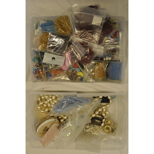 40 - BOX AND CRATE OF COSTUME JEWELLERY ACCESSORIES