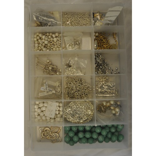 40 - BOX AND CRATE OF COSTUME JEWELLERY ACCESSORIES