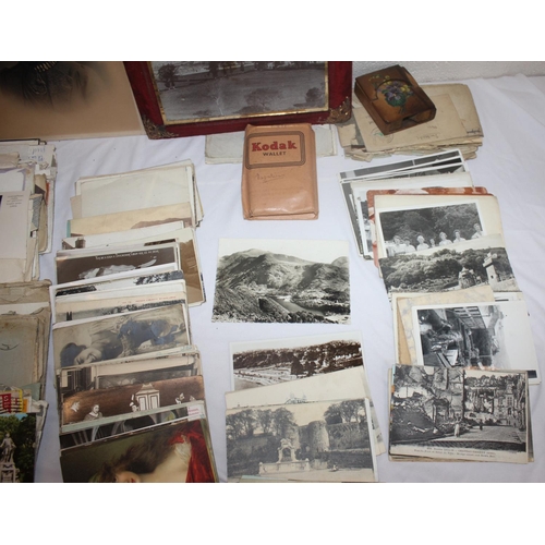 212 - VARIOUS POSTCARDS AND PHOTOGRAPHS