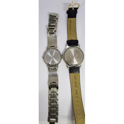 267 - 5 GENTS WATCHES - 2 SEIKO, DUNLOP, CITRON AND PENN (GLASS CRACKED)