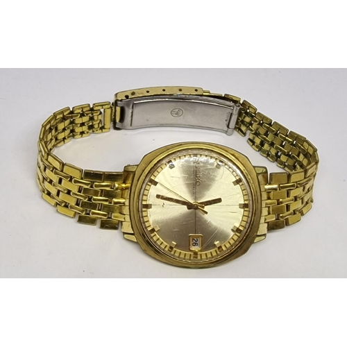 267 - 5 GENTS WATCHES - 2 SEIKO, DUNLOP, CITRON AND PENN (GLASS CRACKED)