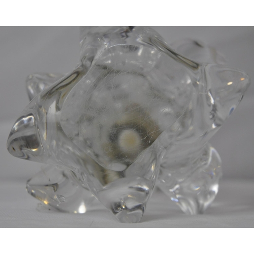 255 - CRYSTAL/GLASS TABLE LAMP BY CHARLES SCHNEIDER - NO ELECTRIC CABLE
