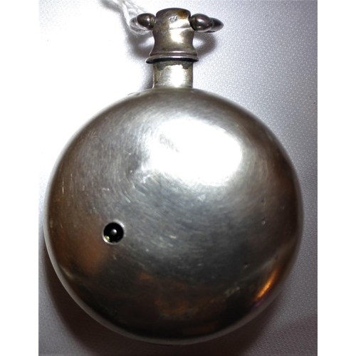 261 - MASONIC POCKET WATCH IN SILVER WATCH HOLDER AND 2 KEYS