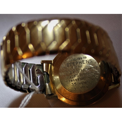 287 - SMITHS ASTRAL 9ct GOLD WATCH WITH EXTENDING STRAP