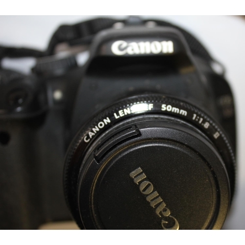 99 - CANON EOS 550D CAMERA WITH EF 50mm LENS