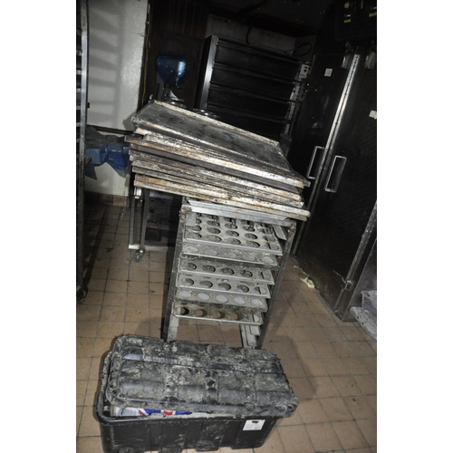 11 - QUANTITY OF VARIOUS RACKS, TRAYS AND TINS