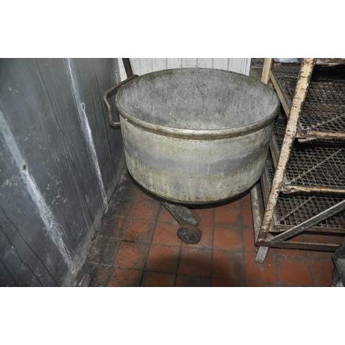 34 - 5 FLOUR VESSELS WITH TROLLIES