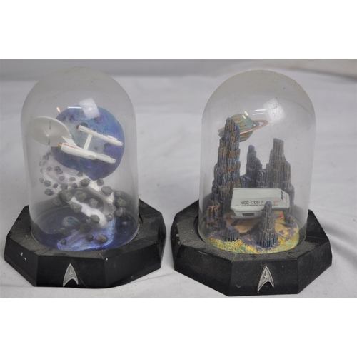 3 - 4 FRANKLIN MINT LIMITED EDITION STAR TREK DOME STRUCTURES