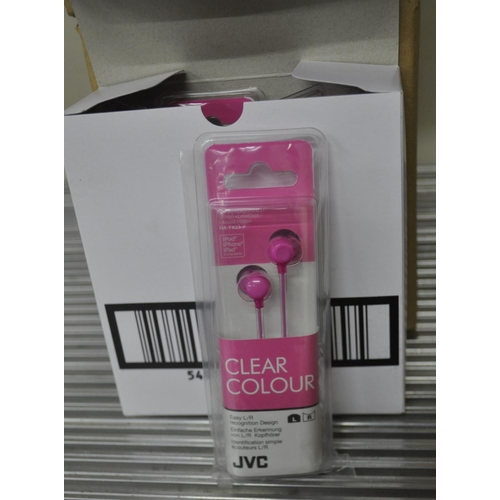 100 - 40 PAIRS OF JVC PINK HEADPHONES - OPTION OF LOTS 101 AND 102
