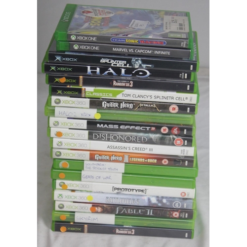 135 - VARIOUS X-BOX GAMES INCLUDING X-BOX ONE GAMES (WE DO NOT HAVE MANUALS FOR THE FOLLOWING GAMES: MARVE... 