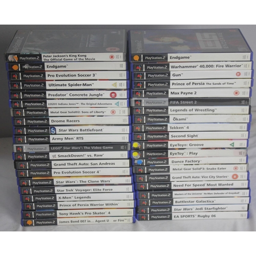 138 - QUANTITY OF PS2 GAMES INCLUDING STARWARS (WE DO NOT HAVE MANUALS FOR THE FOLLWOING GAMES: GRAND THEF... 