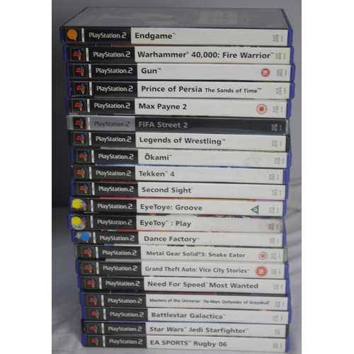 138 - QUANTITY OF PS2 GAMES INCLUDING STARWARS (WE DO NOT HAVE MANUALS FOR THE FOLLWOING GAMES: GRAND THEF... 