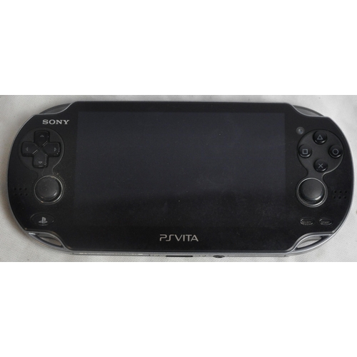 196 - LOTS 196 & 197 ARE NOW TOGETHER -  SONY PSVITA GAMES CONSOLE (MODEL PCH-1003) IN CARRY CASE WITH... 