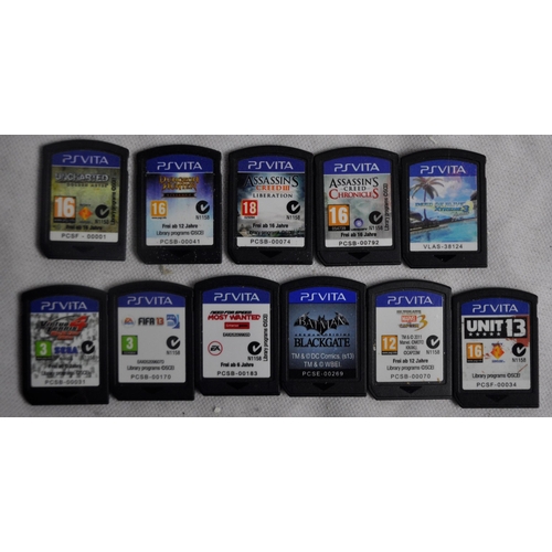 196 - LOTS 196 & 197 ARE NOW TOGETHER -  SONY PSVITA GAMES CONSOLE (MODEL PCH-1003) IN CARRY CASE WITH... 