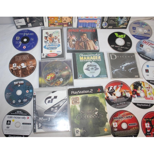 204 - VARIOUS GAMES INCLUDING NINTENDO DS, GAMECUBE, PLAYSTATION, PLAYSTATION 3, SEGA SATURN & DVDs