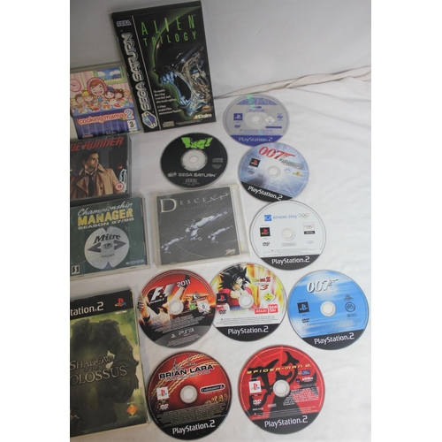 204 - VARIOUS GAMES INCLUDING NINTENDO DS, GAMECUBE, PLAYSTATION, PLAYSTATION 3, SEGA SATURN & DVDs