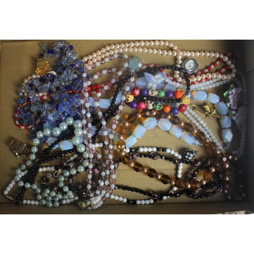 221 - 4 TRAYS OF COSTUME JEWELLERY