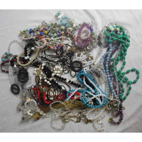 221 - 4 TRAYS OF COSTUME JEWELLERY