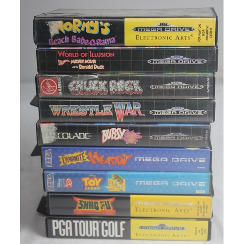 230 - QUANTITY OF MEGADRIVE GAMES INCLUDING TOYSTORY  (WE HAVE A MANUAL FOR THE FOLLOWING GAMES PGA TOUR G... 