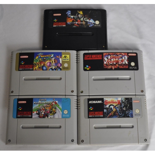 236 - 1 SUPER NINTENDO, 1 CONTROLLER, 1 MULTIPLAYER ADAPTER AND 5 GAMES