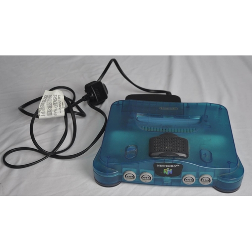 262 - NINTENDO 64 BLUE CONSOLE, ETC