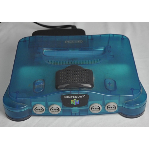 262 - NINTENDO 64 BLUE CONSOLE, ETC