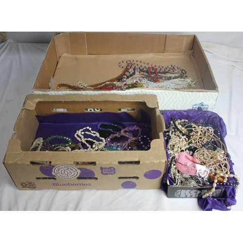 269 - 3 BOXES OF COSTUME JEWELLERY