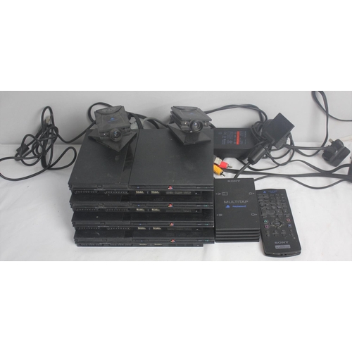 254 - 4 SONY PS2 CONSOLES & ACCESSORIES