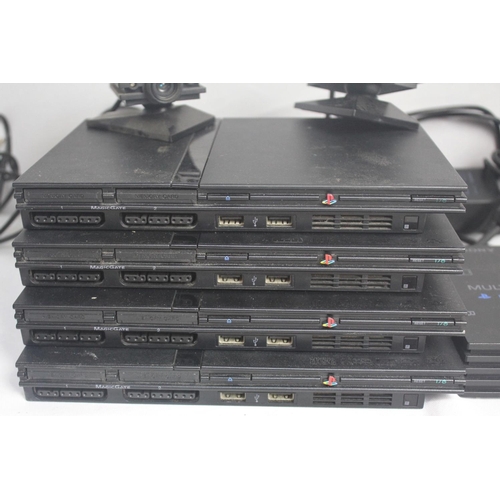 254 - 4 SONY PS2 CONSOLES & ACCESSORIES