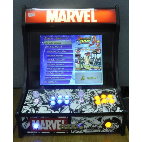 408 - MARVEL ARCADE MACHINE WITH PANDORA'S BOX 9D WITH HUNDREDS OF GAMES