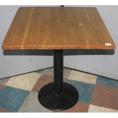 411 - SQUARE TOP METAL BASE PUB TABLE OPTION OF LOT 412