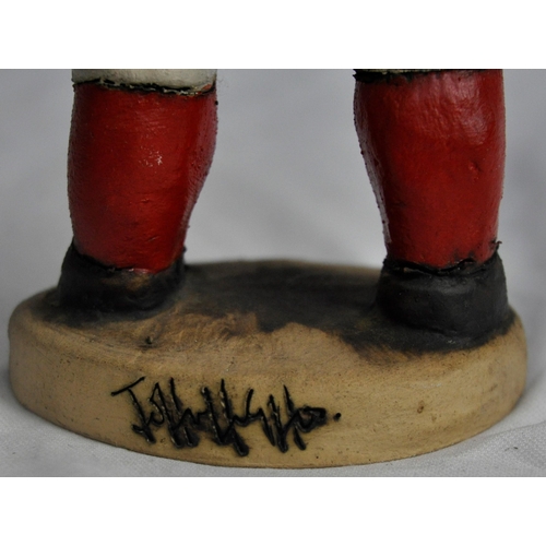 483 - GARETH EDWARDS GROGG IN WALES KIT  - SIGNED BY JOHN HUGHES (MARK ON HEAD & ELBOWS - SEE PHO... 