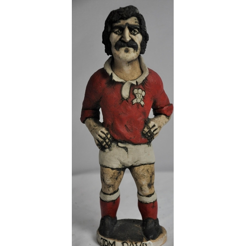 484 - TOMMY DAVID GROGG IN WALES KIT  - SIGNED BY JOHN HUGHES 1980 (A FEW MARKS - SEE PHOTOS)