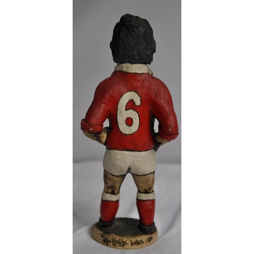 484 - TOMMY DAVID GROGG IN WALES KIT  - SIGNED BY JOHN HUGHES 1980 (A FEW MARKS - SEE PHOTOS)