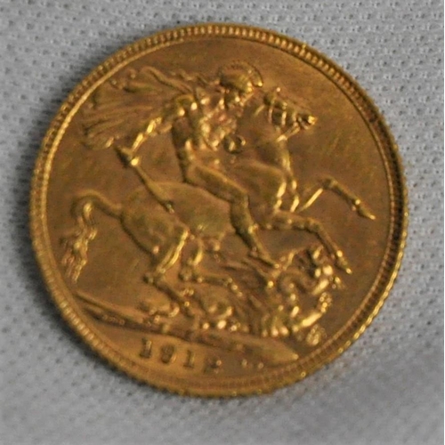 496 - 1912 GOLD FULL SOVEREIGN