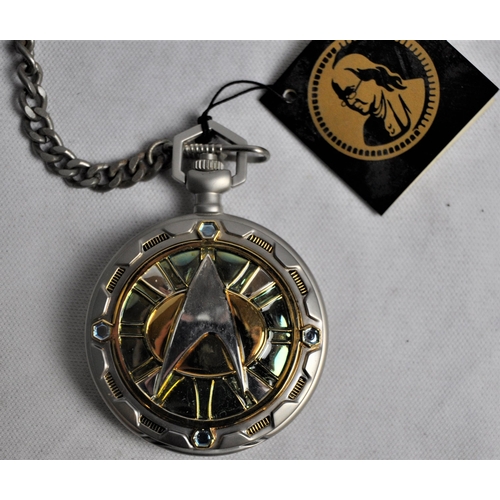 501 - 4 FRANKLIN MINT LIMITED EDITION STAR TREK POCKET WATCHES