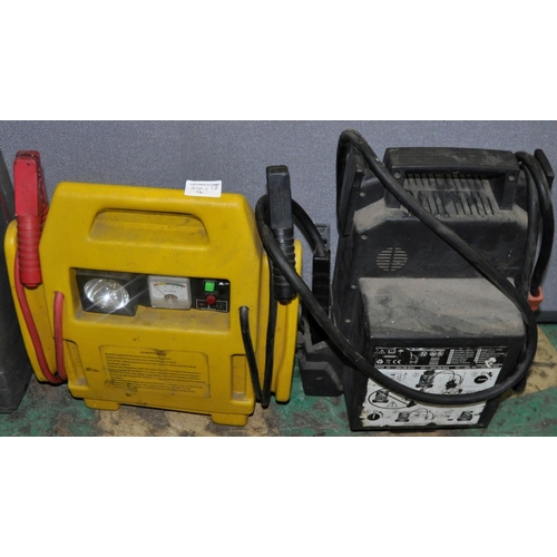 177 - 3 BATTERY CHARGERS: MEGABOOST MB-800, SCHMACHER PBI3624 & YELLOW ONE (NO MAKE)                  ... 