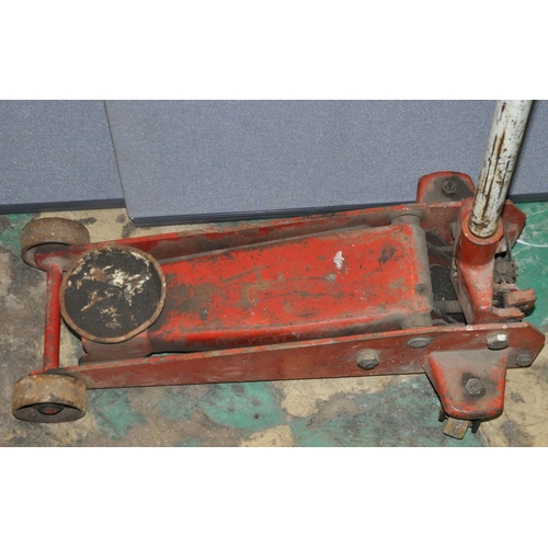 181 - HYDRAULIC TROLLEY JACK  WITH HANDLE                                                             SOLD... 