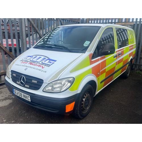 185 - MERCEDES VITO 111 CDI LWB PANEL VAN - EA58 MKC   2148cc, WHITE, DIESEL, MANUAL, PANEL VAN, 1ST REGIS... 