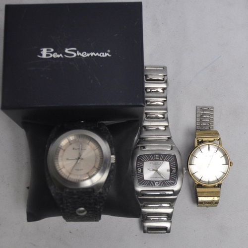 502 - 3 WATCHES - BEN SHERMAN, REACTION AND SEKONDA