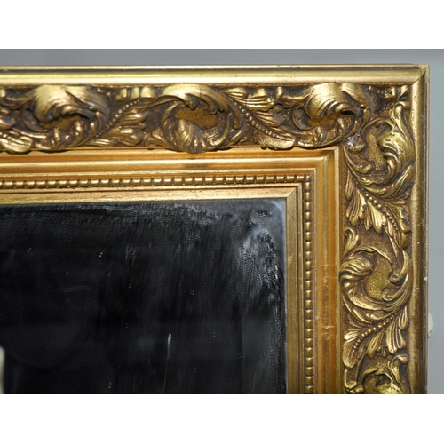 3 - GILT FRAMED BEVEL EDGE MIRROR - NEEDS CLEANING AND OVER MANTLE MIRROR - DAMAGED